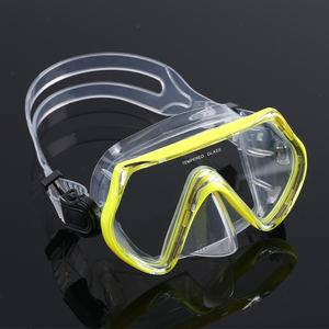 مخصص ملون إطار كبير أقنعة الغوص الحرة شعار مطبوع الزجاج المقسى نظارات سيليكون للأطفال - Product Image 2