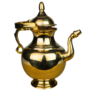 Lota de Latón Puro Vintage de Alta Calidad con Acabado Pulido para Uso en la Cocina, Artículo de Cocina Árabe Antiguo - Product Image 5