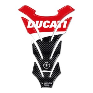Copertura Serbatoio in Resina Carbonio Rossa per Moto Ducati Corse, Parti Personalizzabili PARASTERS - Product Image 1