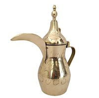 Juego de tetera y cafetera árabe chapada en oro de diseño de lujo de 3 herramientas de café de alta calidad tetera artesanal tradicional a granel