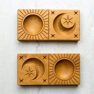 แม่พิมพ์คุกกี้ไม้แบบเกลียวสองชั้นแบบดั้งเดิมที่ตัดขนมปังกรอบบิสกิต - Product Image 3