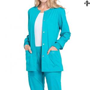 Conjuntos de médicos de manga larga, uniformes de hospital de tendencia superior con cuello redondo, alta calidad con el mejor diseño nuevo para mujeres - Product Image 3