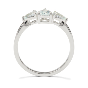 Bague Statement en Argent Sterling Plaqué Rhodium avec Pierre Aigue-marine Pedra Azul Taillée de 0,96 ct, Bijou Fin Fait Main pour les Occasions Spéciales - Product Image 3