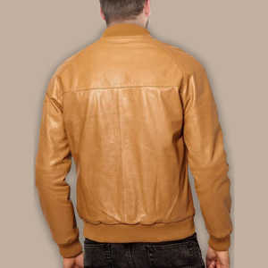 Veste en cuir de haute qualité pour hommes Top Design 100% avec doublure en couette col montant manches complètes-personnalisable pour la saison d'hiver - Product Image 2