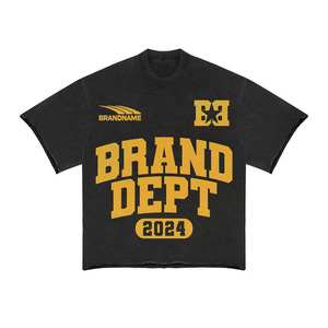 2025 T-shirt rétro personnalisé pour hommes, impression de haute qualité sur des T-shirts surdimensionnés à épaules tombantes - Product Image 1