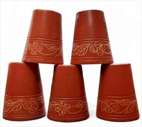 Verre en argile fait main de qualité supérieure de 300ml de haute qualité pour l'eau et les boissons Design classique avec logo pour application de randonnée - Product Image 5