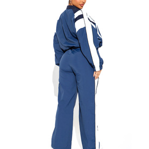 Wholesale Winter <b>Women</b> Tracksuits Two Piece Sets Polyester/Cotton Regular Fit Full Length Pants High Street Style Zipper <b>Jacket</b> - Product Image 2