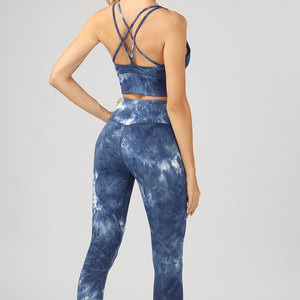 Ensemble de yoga pour femmes imperméable et solide personnalisé, survêtement pour femmes, vêtements de sport sans couture, ensemble de soutien-gorge et short 2 pièces - Product Image 5