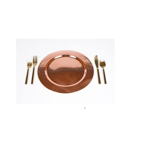 Plaque de chargeur de mariage en cuivre plaque de vaisselle sûre décoration fer laiton Antique rond pour Offre Spéciale de taille personnalisée - Product Image 3