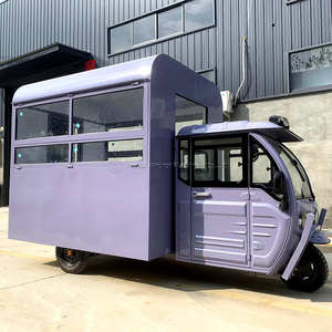 Electric Ape Tuktuk <b>Tricycle</b> Passenger with Counter Fridge Closed Body High Carbon Steel Frame - Product Image 1