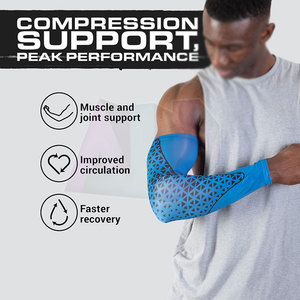 Breathable <b>Arm</b> Sleeves with Sweat Wicking Stretch Fabric Customized Colors & Sizes for Unisex Outdoor Sports Daily Athletic Wear - Product Image 2