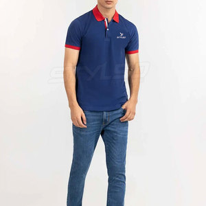 Camiseta informal de golf para hombre, camiseta de polo, patrón sólido, tejido de punto, ropa de moda a precio mayorista - Product Image 3