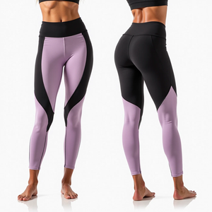 Pantalones de cintura alta para mujer en estilo de mallas de compresión y ajuste seco para entrenamiento Running Ladies Fitness y Active Gym Performance - Product Image 4