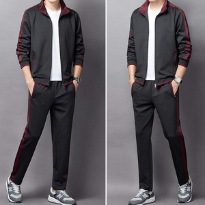 Men's New Fashion Fall Winter Track Suit Two Piece Sports Hoodie Pullovers Sweatshirt Sets with Front Logo Mens Clothing - Product Image 4