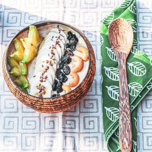 Cucharas para servir de madera de palma de coco de mango largo, cuchara de madera de coco ecológica al por mayor para catering de buffet - Product Image 5