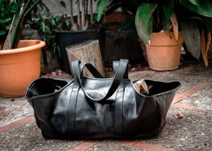 Transporteur de bois en cuir porte-bûches de bois de chauffage stockage cheminée accessoires LWH-0118 - Product Image 6