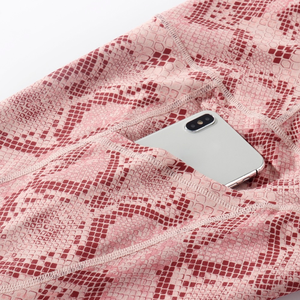 Hot Selling Knitted Seamless Printed Leggings with Pockets for Women Mid Waist <b>Tummy</b> <b>Control</b> Gym Workout Yoga - Product Image 6