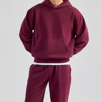 Ensembles de survêtements à capuche et pantalons de survêtement de haute qualité Survêtement uni surdimensionné Baggy personnalisé Hiver pour hommes