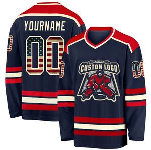 Jersey de Hockey sobre Hielo Personalizado con Transferencia Térmica, 100% Poliéster, Antibacteriano, Secado Rápido, Unisex, Adulto, OEM, Venta al Por Mayor - Product Image 2