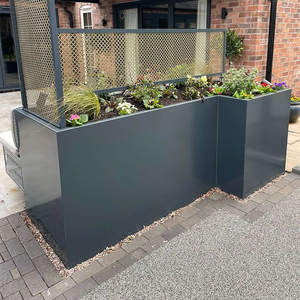 Wholesale Plant Flower Pots Durable Powder Coated Rectangular Aluminum Garden Metal <b>Planters</b>   - Product Image 2