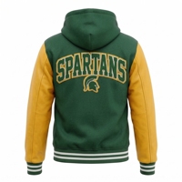 Veste de baseball vintage personnalisée OEM avec broderie en chenille, manches enduites, respirante pour homme