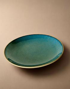 Assiette à dîner en céramique émaillée Ocean Mist, bord large, silhouette moderne, finition résistante aux rayures, parfaite pour des repas élégants au quotidien - Product Image 1