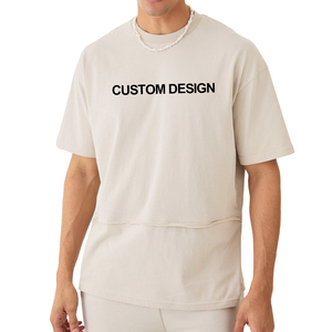 เสื้อยืดผ้าฝ้ายโอเวอร์ไซส์สำหรับผู้ชายเสื้อคอกลมและเสื้อพิมพ์ลายดิจิทัลใส่ได้ทั้งชายและหญิงเสื้อยืดโอเวอร์ไซส์ผ้าคอตตอน100% ตามสั่ง - Product Image 2