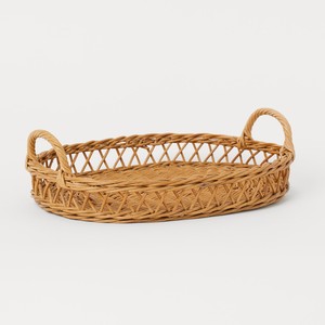 High Quality Rattan Serving Tray With Handles Rustic Oval Tray for Food and <b>Drinks</b> Handmade Product in Vietnam - Product Image 3