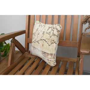 หมอนขนสัตว์สีเบจ kilim 12X12นิ้วหรูหราทอลายวินเทจออกแบบชนบทแบบพกพาสำหรับเตียงโซฟาสำหรับคริสต์มาส - Product Image 3