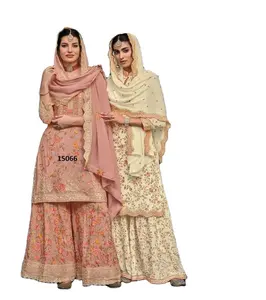 印度供应商婚纱2023热卖巴基斯坦服装全贾坎石女萨尔瓦·卡梅兹婚纱