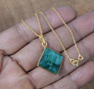 Joyería de piedras preciosas Esmeralda para mujer, colgante de estilo bohemio de plata, joyería de plata de ley 925, colgante hecho a mano de tendencia, Regalo para mamá - Product Image 5