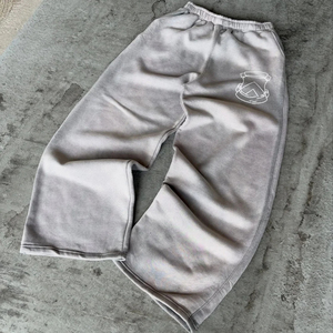 ชุดวอร์มกางเกงเอวสองชั้นแบบสวมหัวผ้าฝรั่งเศสระบายอากาศได้ดีปักลายกรดเสื้อมีฮู้ด - Product Image 3