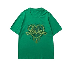 เสื้อยืดผู้หญิงแขนสั้นพลัสท็อปสำหรับผู้ชายเสื้อยืดผ้าฝ้าย100% พิมพ์โลโก้ได้ตามต้องการฤดูร้อน - Product Image 4