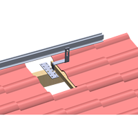 Kit de montage de toit de balcon solaire en alliage d'aluminium pour 2 modules, léger (6 kg), pour usage domestique, 115x104x30 cm