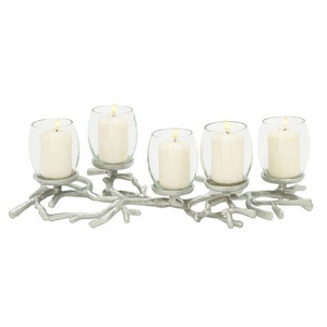Modern Metallic Design Handmade Decorative Pillar Candles Holder Simple Style Stone Tableware Stand for Home Decor - Product Image 2
