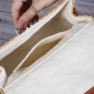 Handwoven Cattail Leaf <b>Bag</b> - Eco-Friendly Typha Leaf Tote <b>Bag</b> from Vietnam Typha <b>Straw</b> Handbag for Daily Use - Product Image 5