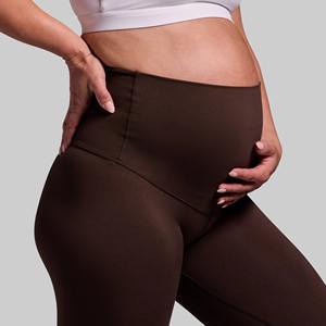 Custom Wholesale Women Maternity Yoga Pants High Waist Stretch Belly <b>Leggings</b> for Pregnant Women Fitness & Workout - Product Image 4