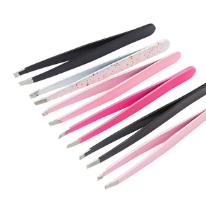 2025 Mejor logotipo personalizado y pinzas de cejas empaquetadas en color Características convenientes con pelos puntiagudos Venta caliente al por mayor - Product Image 5