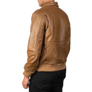 Chaqueta de Cuero Genuino Personalizada de Alta Calidad para Hombre, Nuevo Diseño de Moda con Cuello Alto, Patrón de Camuflaje y Logotipo Frontal - Product Image 5