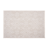 Tapis tissé en chenille rayé gris Anadolu Turkua Home, moderne, lavable, à poils ras 7 mm, en polyester et coton, antidérapant, personnalisable