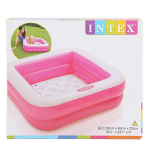 สระน้ำเป่าลมทรงสี่เหลี่ยม Intex - สีชมพู - Product Image 2