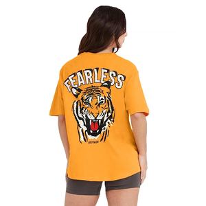 Camiseta de manga corta de algodón 100% de alta calidad a precio barato para mujer, camiseta de verano personalizada para mujer, camiseta de gran tamaño, ropa en blanco - Product Image 2