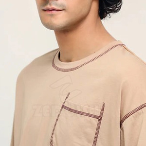 Camiseta de algodón 100% de la mejor calidad para hombre Diseño de patrón sólido antiarrugas personalizado ¡Más popular en Pakistán a la venta! - Product Image 6