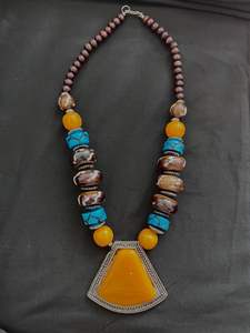 Collar de resina Vintage hecho a mano de la mejor calidad para mujer, cadena de patrón Natural sólido con sensación de moda con regalo de modelo de Ángel perla - Product Image 5