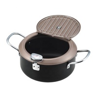 Pot à Tempura de Style Traditionnel Japonais avec Thermomètre avec Passoire à Huile TP-7 Pot à Tempura Syokusaitei 20 cm
