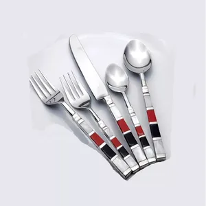 Laiton fait nouveau ensemble de couverts en métal pour les fêtes d'hôtel de mariage dessus de table servant des aliments acier inoxydable de qualité 304 - Product Image 3