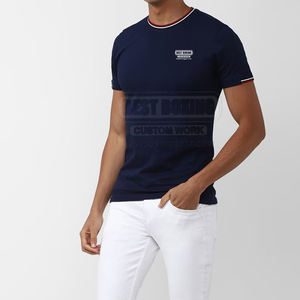 เสื้อยืดผ้าฝ้ายใส่สบายสำหรับผู้ชายเสื้อยืดดีไซน์สวย - Product Image 2