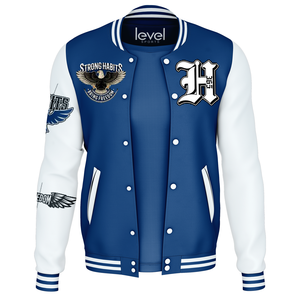 CustomLeather manga béisbol Varsity chaqueta más tamaño Varsity Bomber chaqueta para hombres Casual chaquetas de invierno para hombre - Product Image 1