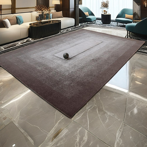 Alfombra moderna de lana NZ y Tencel con mechones a mano, alfombra marrón grande, pila de felpa con tonos cálidos para sala de estar y uso en hoteles - Product Image 5