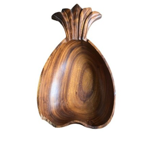 Bol de service en bois plats assiettes ananas Design fait à la main bol en bois d'acacia meilleure vente vente - Product Image 2
